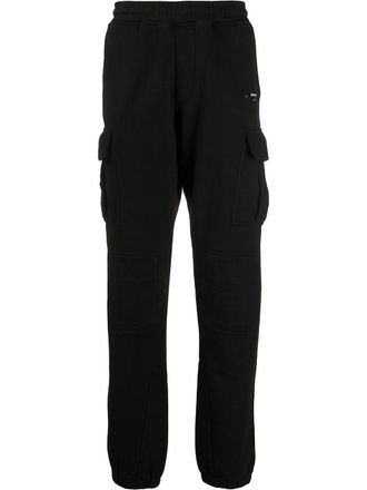 Off-white logo print track pants - Black