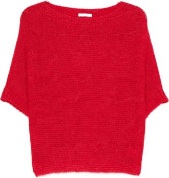 Talking Walls Rondgebreide trui - Dames - Ronde hals truien - Rood - S - Truien & Vesten