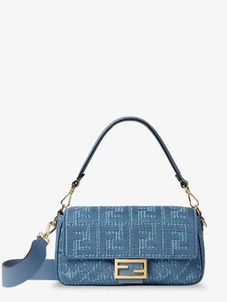 Fendi Borsa a mano Baguette in rafia con ricamo FF all-over - FENDI - gender_Woman