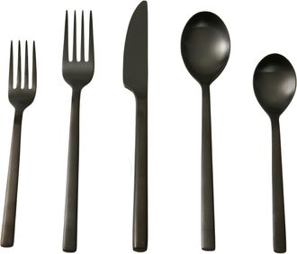 Holden 20-Piece Matte Black Stainless Steel Flatware Set (Service for 4 Adults)