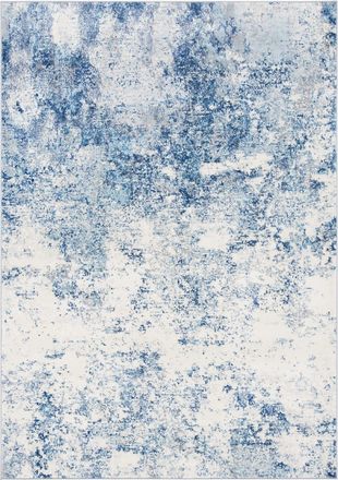 Safavieh Alfombra contempor&aacute;neo de polipropileno blanco/azul, 122 x 183 cm