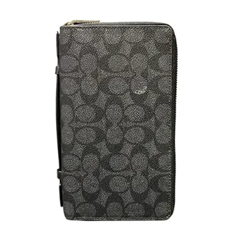 Coach Black Pvc Coin Purse/Coin Case (Pre-Owned)
