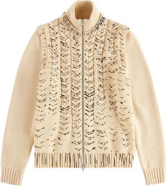 Maison Margiela Ink-print Zipped Cardigan