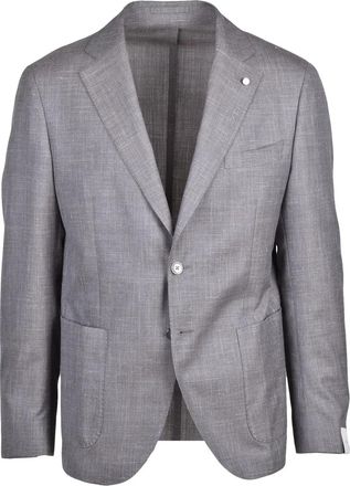 Lubiam Wool Silk Linen Jacket - Grey