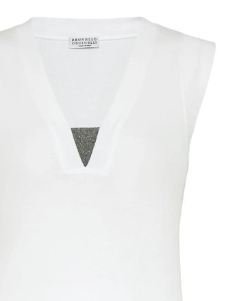 Brunello Cucinelli Womens V-Neck Tank Top Ss24 W