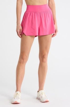 Marika Stassi High Waist Active Shorts in Pink Flambe at Nordstrom Rack, Size X-Small