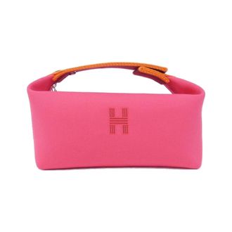 Herm&egrave;s Pink Canvas Pouch (Pre-Owned)