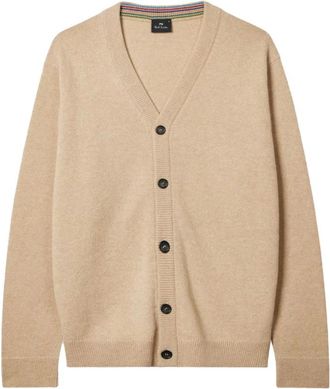 Paul Smith M2R-488Z-T22514 07 Cardigan - Heren - Vesten - Beige - S - Wol - Truien & Vesten