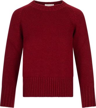Fedeli Round-neck Truien - Dames - Cashmere truien - Rood - 2XS - Truien & Vesten