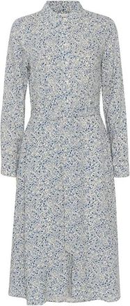 Part Two Blauwe Opal Mini Print Jurk - Dames - Shirt Kleedjes - Veelkleurig - 2XS - Kleedjes