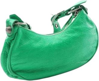 Balenciaga Pre-owned Shoulder Bags, female, Green, Size: ONE SIZE Pre-owned Leather Shoulder Bag