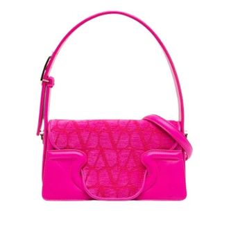Valentino Pre-owned Canvas Satchel - Dames - Pre-owned - Roze - Maat: ONE Size Leer