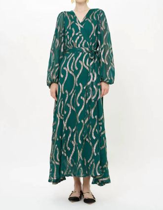 Oliphant Wrap Dress In Borealis Jade