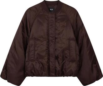 ALIX The Label Woven Nylon Jacket - Dames - Bomber jackets - Bruin - S - Nylon - Jassen