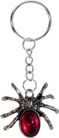 Generic Tarantula Red Spider Keyring Arachnid Gothic Pagan Keychain Insect Gift Web Halloween Key Chain Ring Goth Keepsake Insect Scary Horror Ring Accessory 