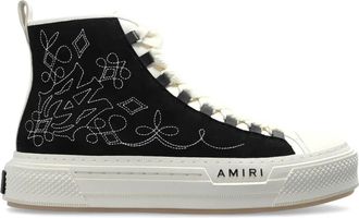 Amiri Schoenen, Heren, Zwart, 45 EU, Leer, MA Court Hi Sneakers