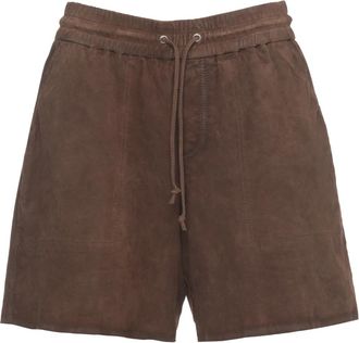 P.A.R.O.S.H. Suede Leren Shorts - Dames - Bermuda - Bruin - M - Leer - Korte Broeken