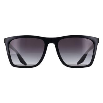 Prada Rectangle Mens Black Grey Gradient PSB08S - One Size