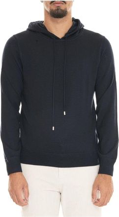 Gran Sasso Merino wollen capuchontrui - Heren - Hoodies - Blauw - 3XL - Wol - Hoodies & sweatvesten