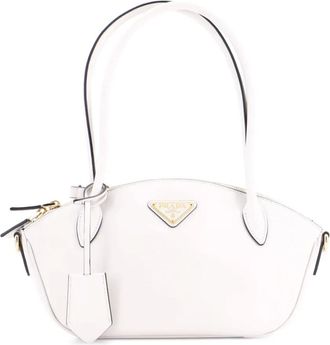 Prada Triangle City Calf Small shoulder bag - Wit