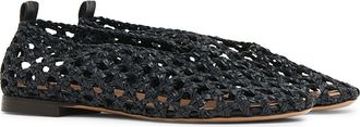 Mansur Gavriel Woven Ballerina Flat in Black at Nordstrom, Size 39.5
