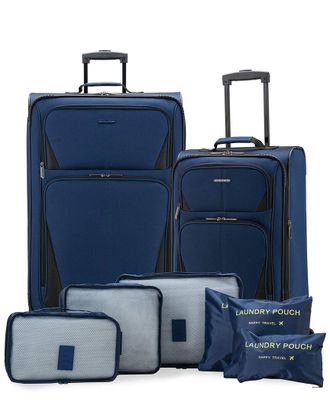 Travelers Choice Us Traveler Forest Expandable 8Pc Luggage Set