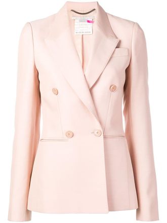 Stella McCartney peak lapel blazer jacket - women - Wool/Viscose - 38 - Pink