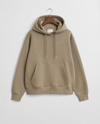 GANT Women Shield Hoodie (M) TAUPE BEIGE