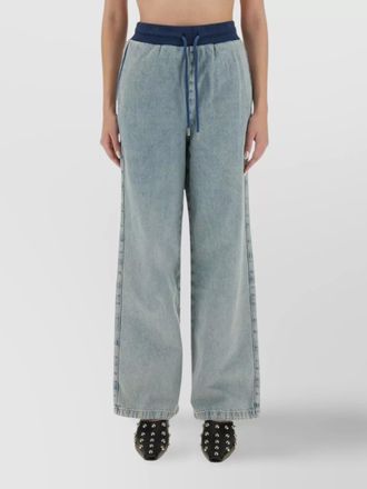 Moschino wide leg trousers distressed detail