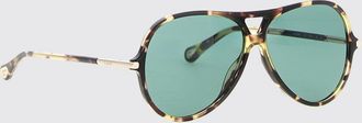 Chlo&eacute; Occhiali da sole aviator in acetato con montatura tartarugata