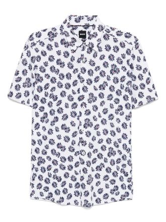 BOSS floral-printed shirt - White