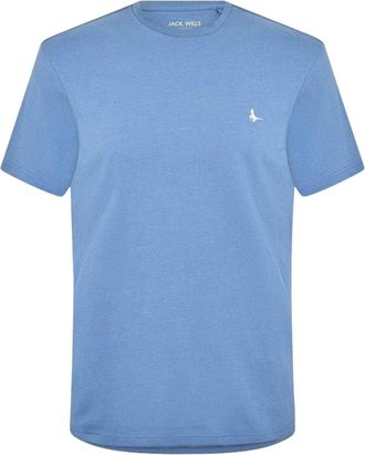 Jack Wills Sandleford-T-shirt met logo voor heren (Staalblauw)