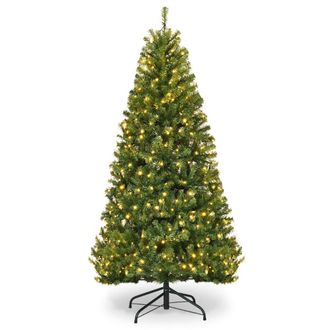 Giantex &Aacute;rbol Navidad artificial brillante en c&aacute;lido blanco 120cm