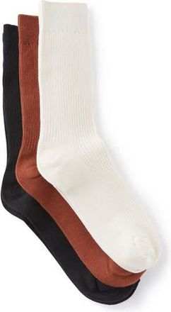 Cotton On Mens 3 Pack Easy Socks in Bone Clay Black at Nordstrom