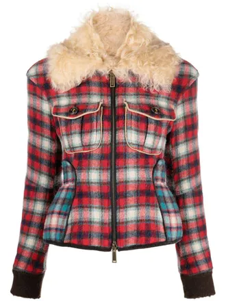 Dsquared2 Flanellen jack - Rood