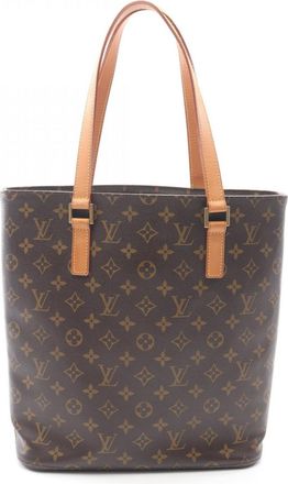Louis Vuitton Brown Coated Canvas Leather Tote Bag (Pre-Owned)