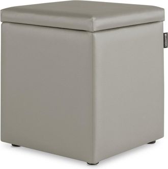 Happers Happers - Puff Cubo Arc&oacute;n Polipiel Gris Claro 1 Unidad Gris Claro