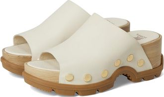 Sorel Roamn Slide Womens Dress Sandals Chalk/Gum 2 : 10.5 B - Medium, Leather/Synthetic