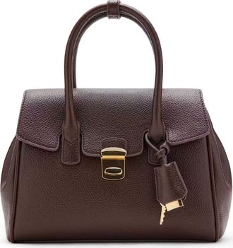 Mango Medium City Faux Leather Flap Satchel in Chocolate at Nordstrom