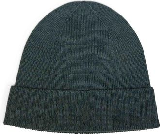 Polo Ralph Lauren Geribbelde muts met geborduurd logo - Heren - Accessoires - Groen - Maat: ONE Size Zijde