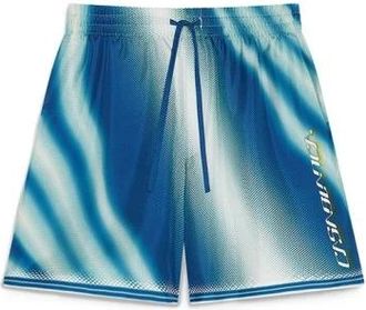 Casablanca The Art Of The Serve Silk Shorts - Heren - Bermuda - Blauw - L - Korte Broeken
