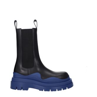 Bottega Veneta Männer s Stiefel Lederschwarz/Kreuzfahrt