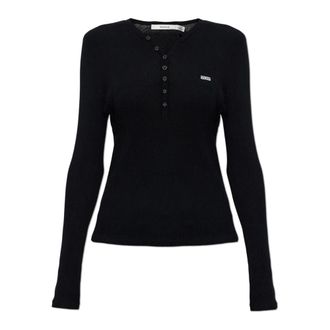 Gestuz Gztrisha Sweater - Dames - V-hals truien - Zwart - S - Leer - Truien & Vesten