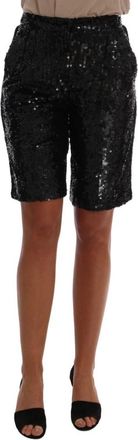 Dolce & Gabbana Korte Shorts - Zwarte Bermuda Shorts - Dames - Bermuda - Zwart - 2XS - Katoen - Korte Broeken