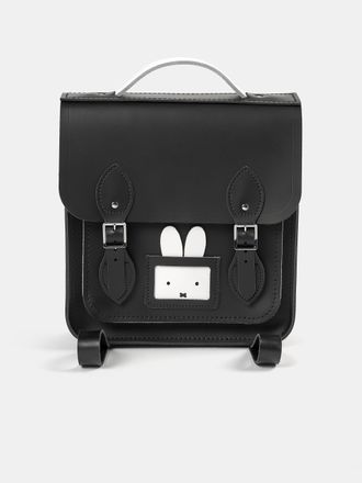 The Cambridge Satchel Company The Peekaboo Miffy Small Portrait Backpack - Black & Brilliant White