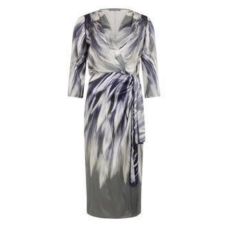 Alberta Ferretti Kleedjes, Dames, Veelkleurig, S, Leer, Elegant Long Dress