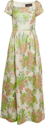 Max Mara Jurk met bloemjacquard - Beige