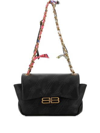 Balenciaga printed leather darling shoulder bag - women - Calf Suede/Leather - OS - Black