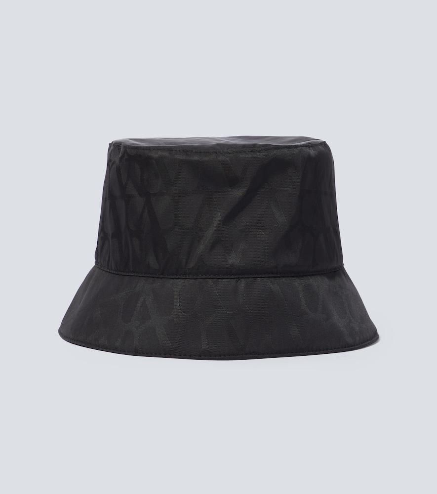 ハット Valentino Garavani Black Felt Bucket Hat Valentino Black Felt Chin Tie Bucket Hat Valentino