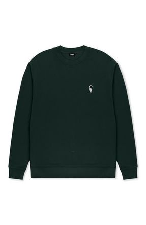 Dalix Astronaut Relaxed Midweight Fleece Crewneck Sweatshirt in Pine Green at Nordstrom, Size Xx-Large
